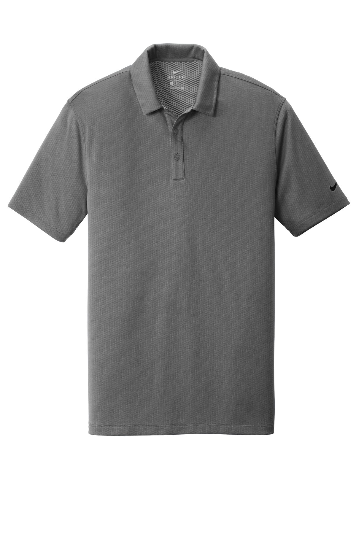 Nike Dri-FIT Hex Textured Polo. - Dark Grey