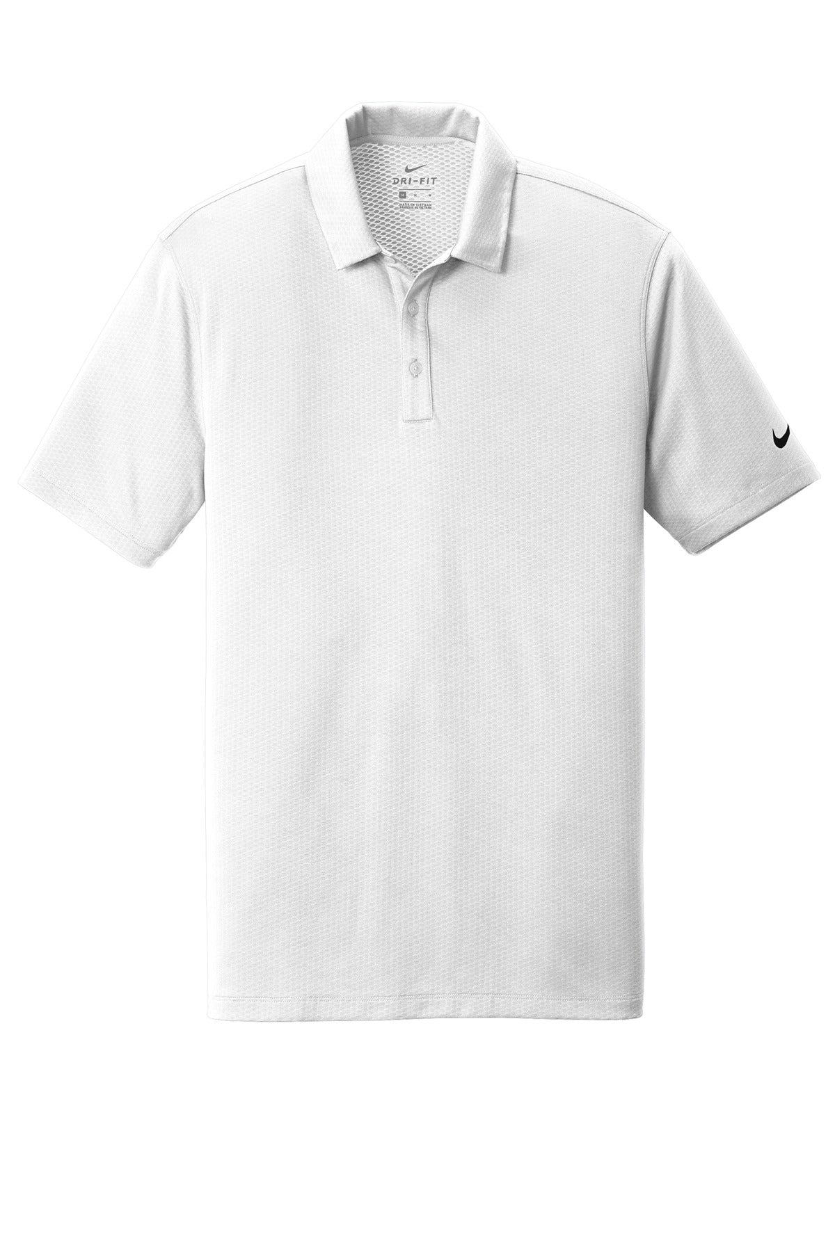 Nike Dri-FIT Hex Textured Polo. - White