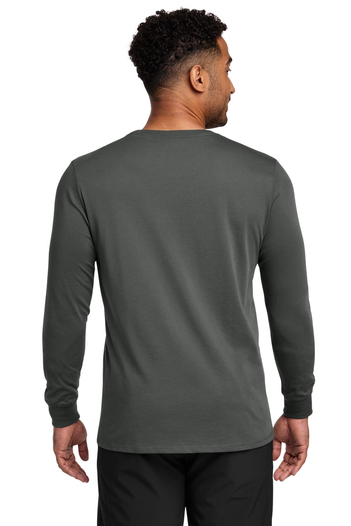 Nike Dri-FIT Cotton/Poly Long Sleeve Tee. - Anthracite