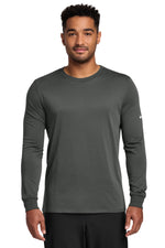 Nike Dri-FIT Cotton/Poly Long Sleeve Tee. - Anthracite