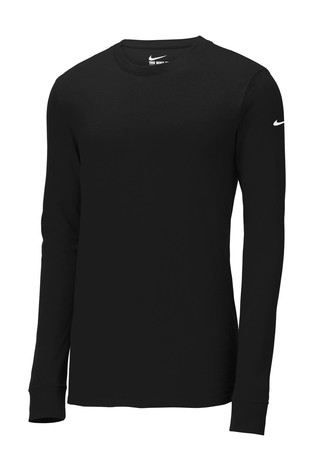 Nike Dri-FIT Cotton/Poly Long Sleeve Tee. - Black