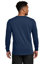 Nike Dri-FIT Cotton/Poly Long Sleeve Tee. - College Navy