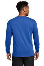 Nike Dri-FIT Cotton/Poly Long Sleeve Tee. - Rush Blue