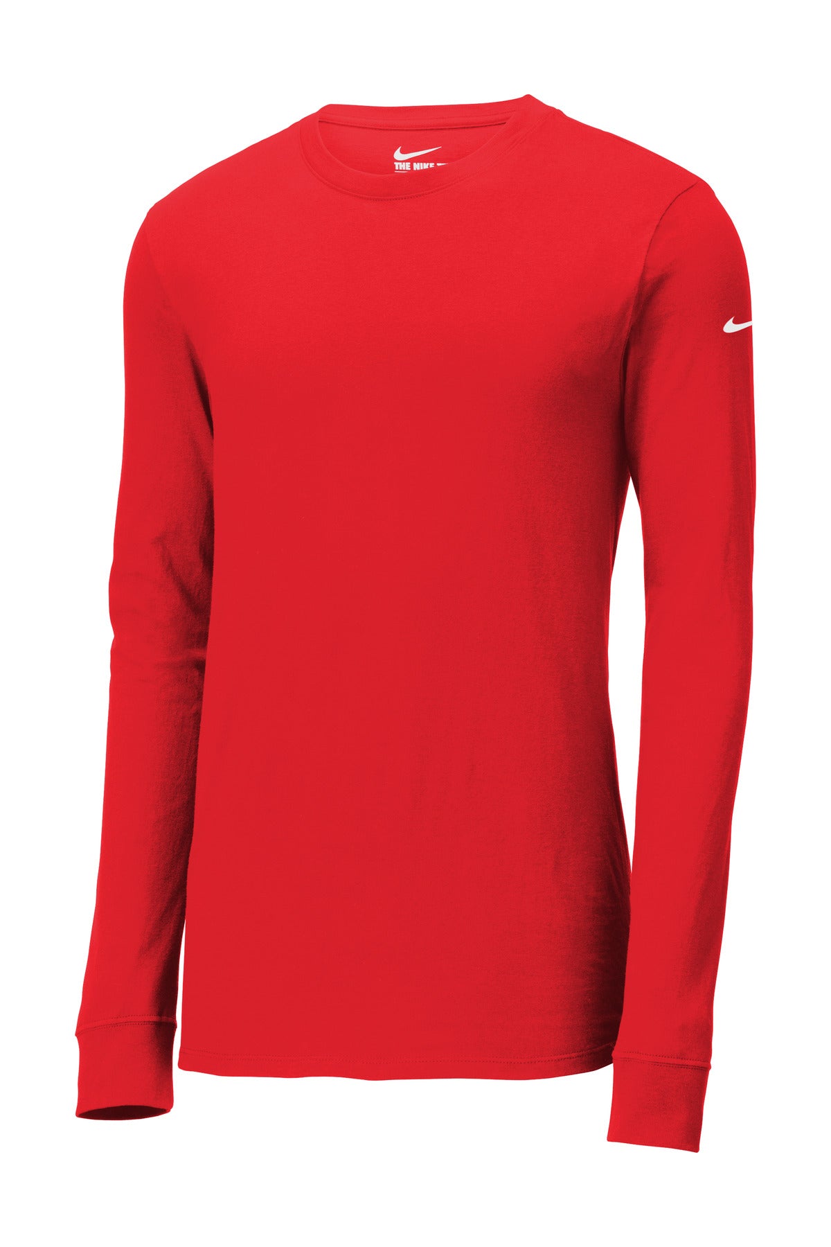 Nike Dri-FIT Cotton/Poly Long Sleeve Tee. - University Red