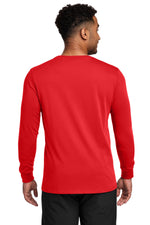 Nike Dri-FIT Cotton/Poly Long Sleeve Tee. - University Red
