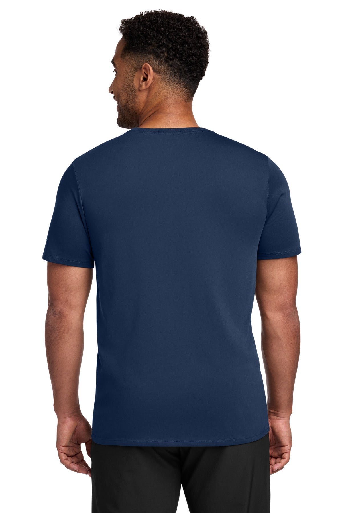 Nike Dri-FIT Cotton/Poly Tee. - College Navy