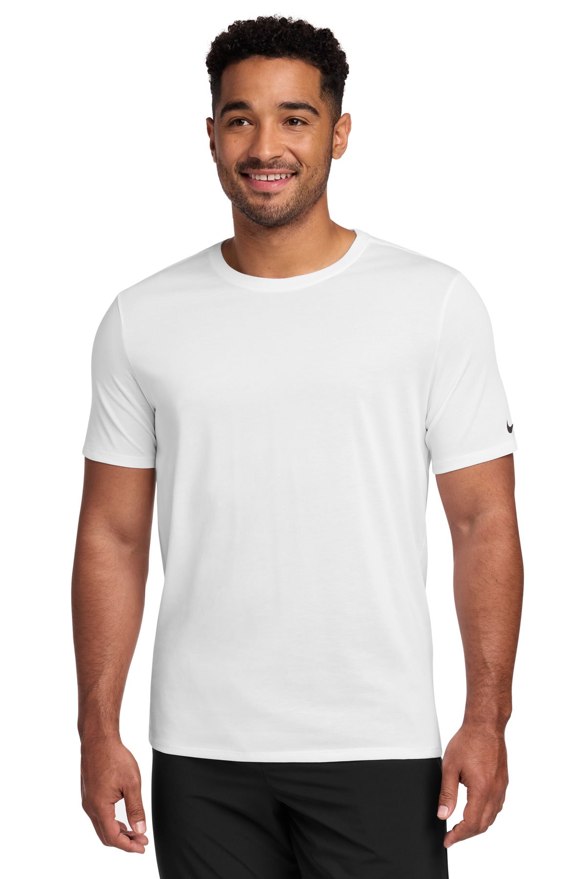 Nike Dri-FIT Cotton/Poly Tee. - White
