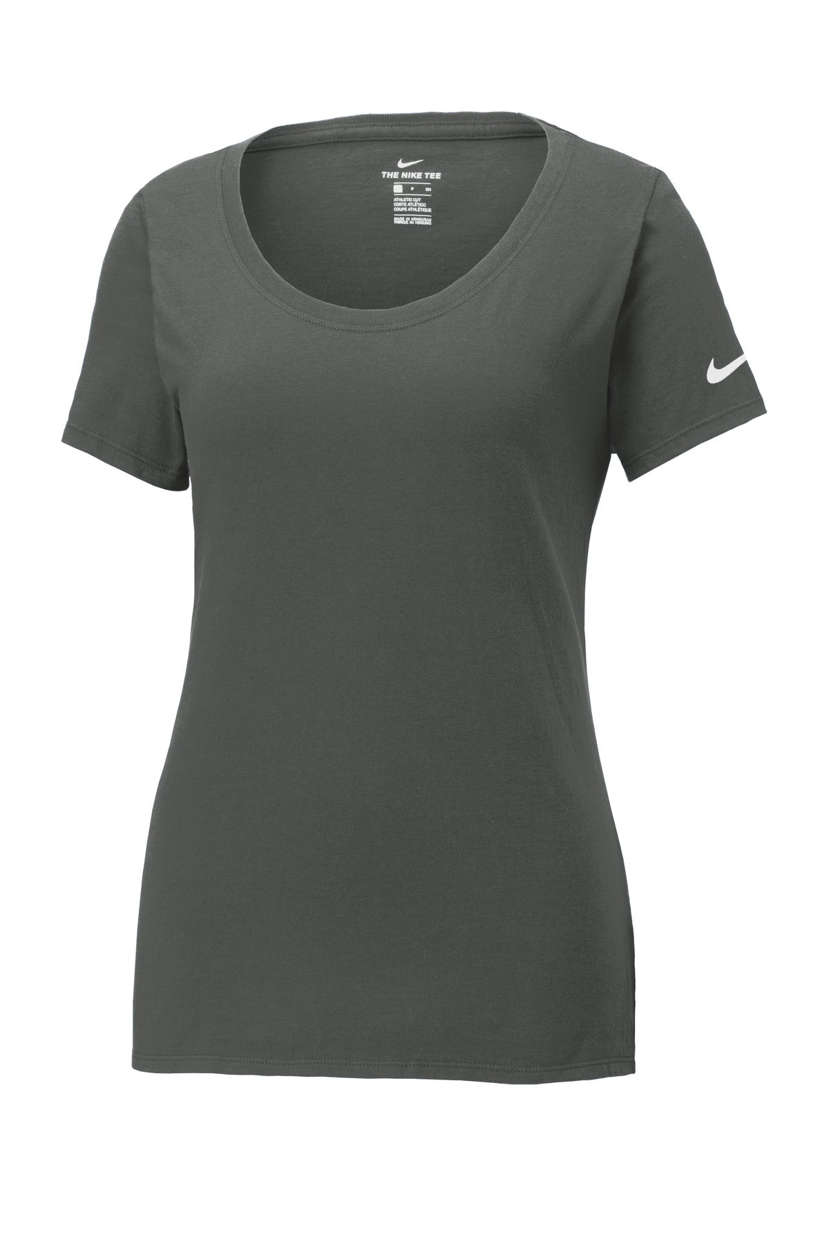 Nike Women's Dri-FIT Cotton/Poly Scoop Neck Tee. - Anthracite
