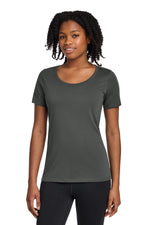 Nike Women's Dri-FIT Cotton/Poly Scoop Neck Tee. - Anthracite