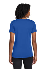 Nike Women's Dri-FIT Cotton/Poly Scoop Neck Tee. - Rush Blue