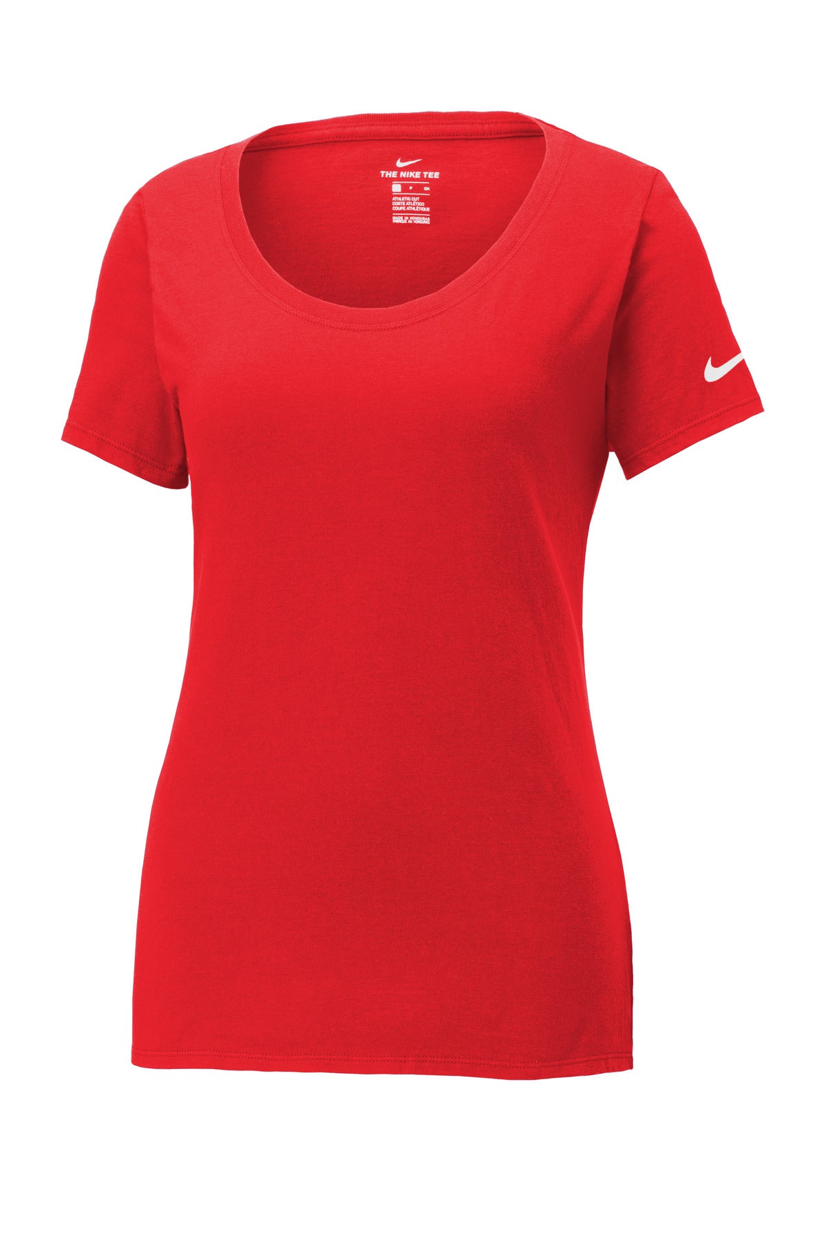 Nike Women's Dri-FIT Cotton/Poly Scoop Neck Tee. - University Red