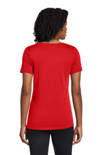Nike Women's Dri-FIT Cotton/Poly Scoop Neck Tee. - University Red