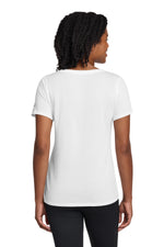 Nike Women's Dri-FIT Cotton/Poly Scoop Neck Tee. - White