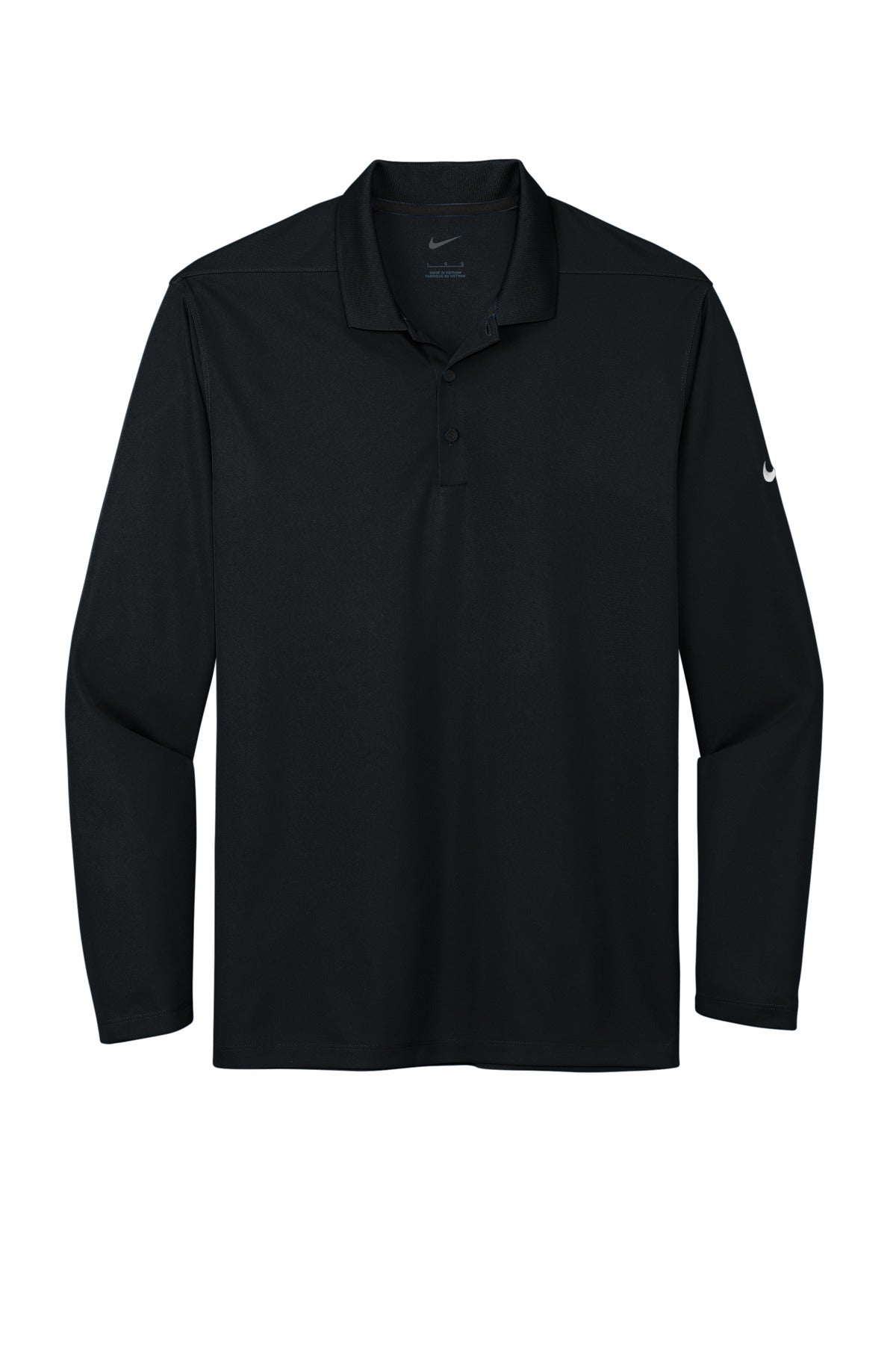 Nike Dri-FIT Micro Pique 2.0 Long Sleeve Polo - Black