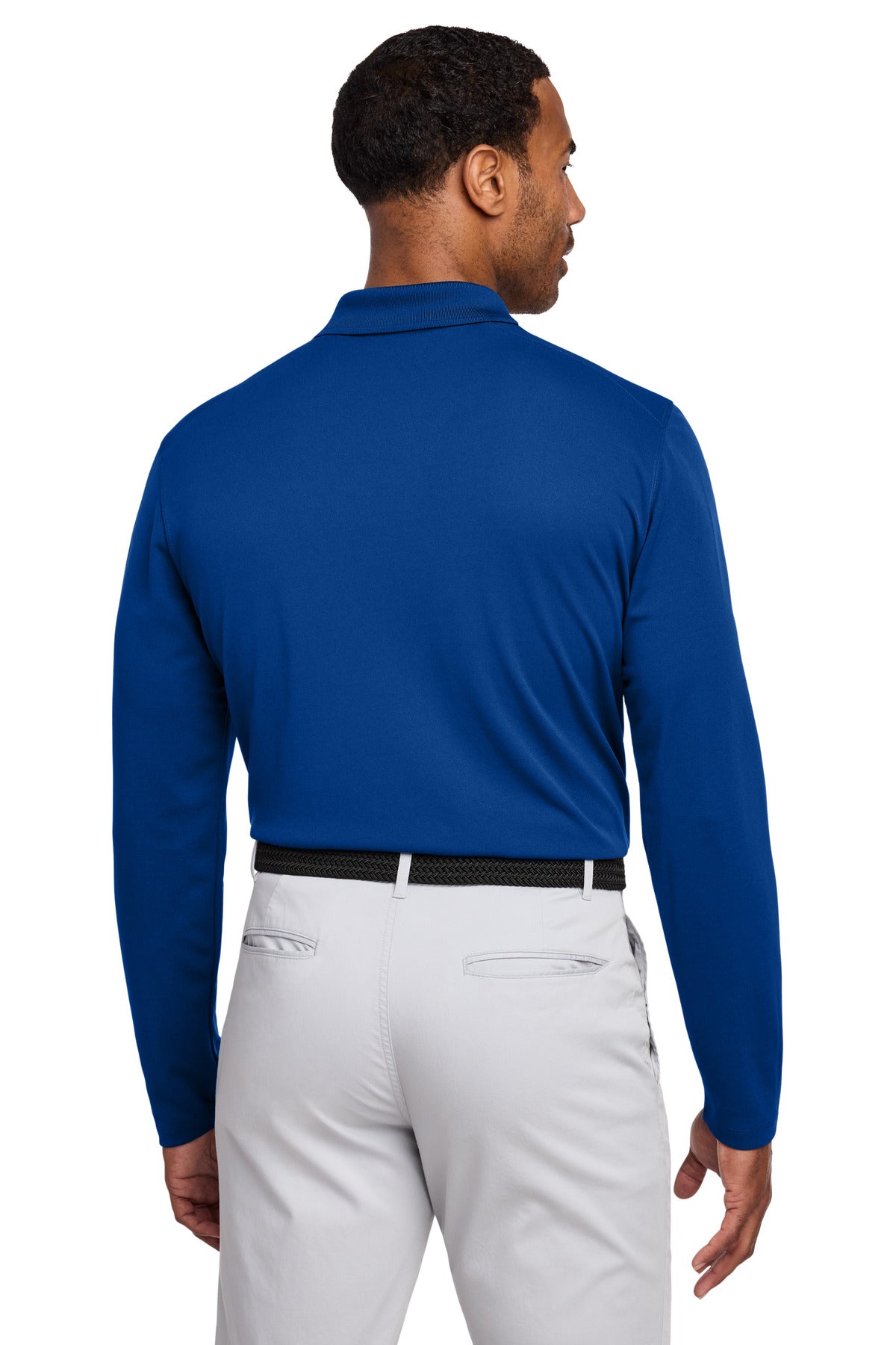 Nike Dri-FIT Micro Pique 2.0 Long Sleeve Polo - Gym Blue