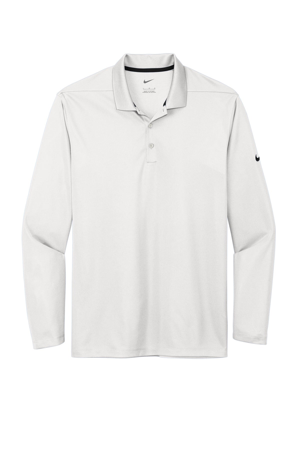 Nike Dri-FIT Micro Pique 2.0 Long Sleeve Polo - White