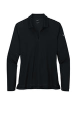 Nike Women's Dri-FIT Micro Pique 2.0 Long Sleeve Polo - Black