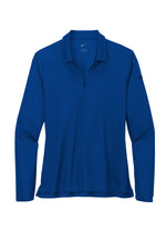 Nike Women's Dri-FIT Micro Pique 2.0 Long Sleeve Polo - Gym Blue