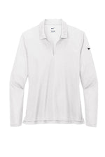 Nike Women's Dri-FIT Micro Pique 2.0 Long Sleeve Polo - White