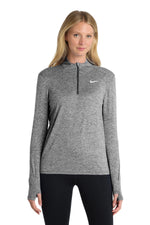 Nike Women's Dri-FIT Element 1/2-Zip Top - Black Heather