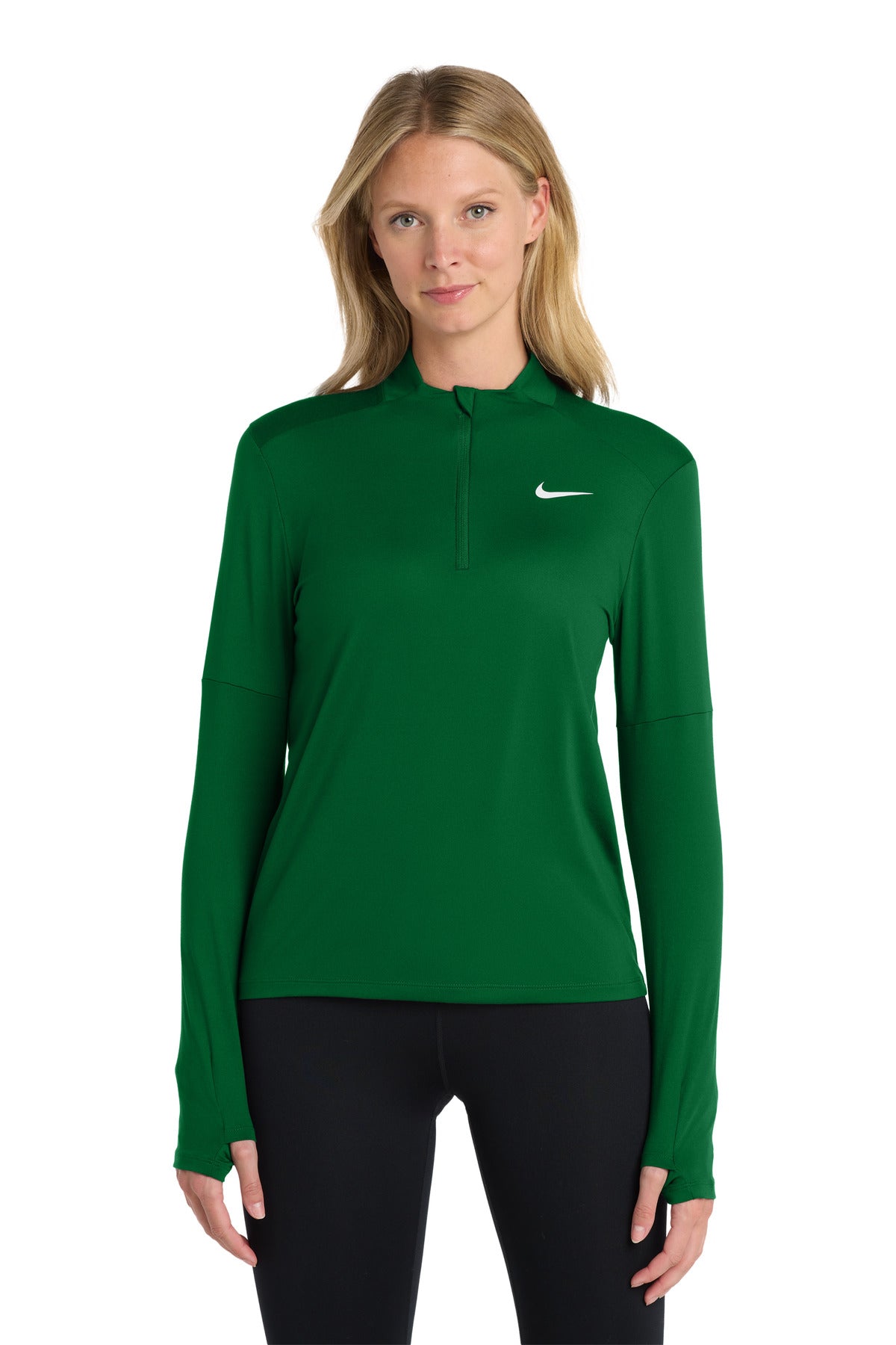 Nike Women's Dri-FIT Element 1/2-Zip Top - Dark Green