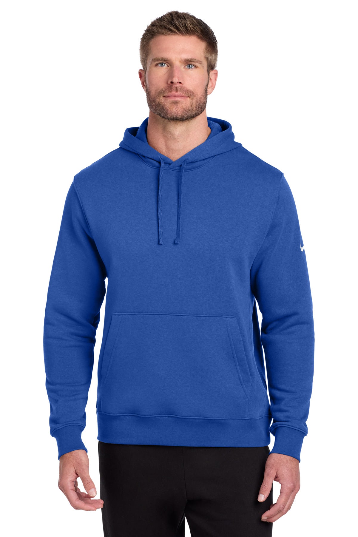 Nike Club Fleece Sleeve Swoosh Pullover Hoodie - Game Royal