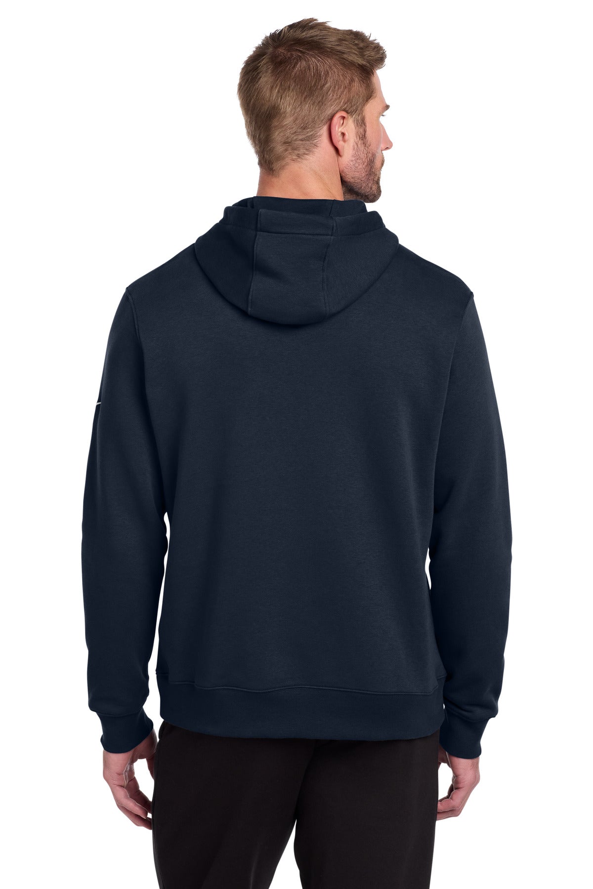 Nike Club Fleece Sleeve Swoosh Pullover Hoodie - Midnight Navy