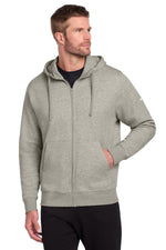 Nike Club Fleece Sleeve Swoosh Full-Zip Hoodie - Dark Grey Heather