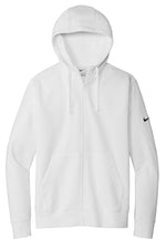 Nike Club Fleece Sleeve Swoosh Full-Zip Hoodie - White