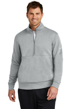Nike Club Fleece Sleeve Swoosh 1/2-Zip - Dark Grey Heather