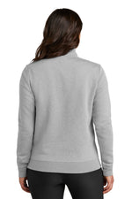 Nike Women's Club Fleece Sleeve Swoosh 1/2-Zip - Dark Grey Heather