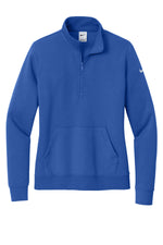 Nike Women's Club Fleece Sleeve Swoosh 1/2-Zip - Game Royal