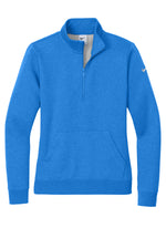 Nike Women's Club Fleece Sleeve Swoosh 1/2-Zip - Light Game Royal Heather