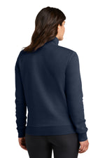 Nike Women's Club Fleece Sleeve Swoosh 1/2-Zip - Midnight Navy