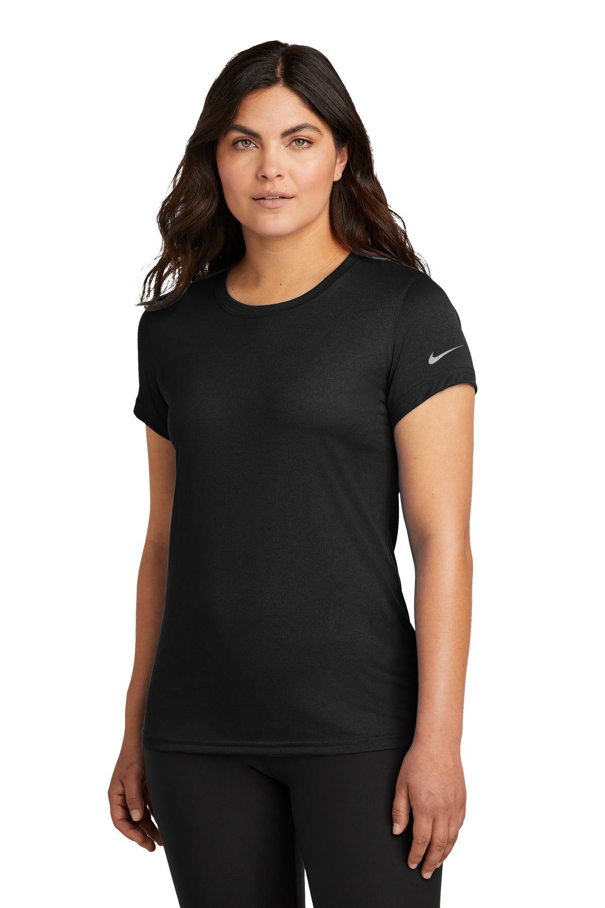Nike Women's Swoosh Sleeve rLegend Tee - Black