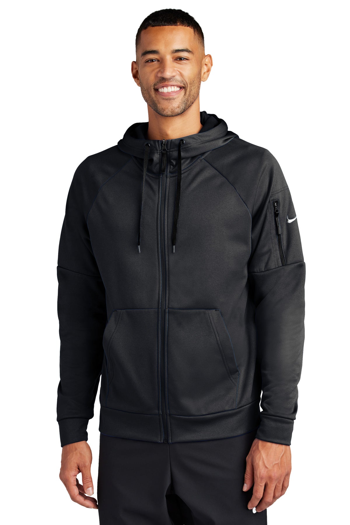 Nike Therma-FIT Pocket Full-Zip Fleece Hoodie - Black