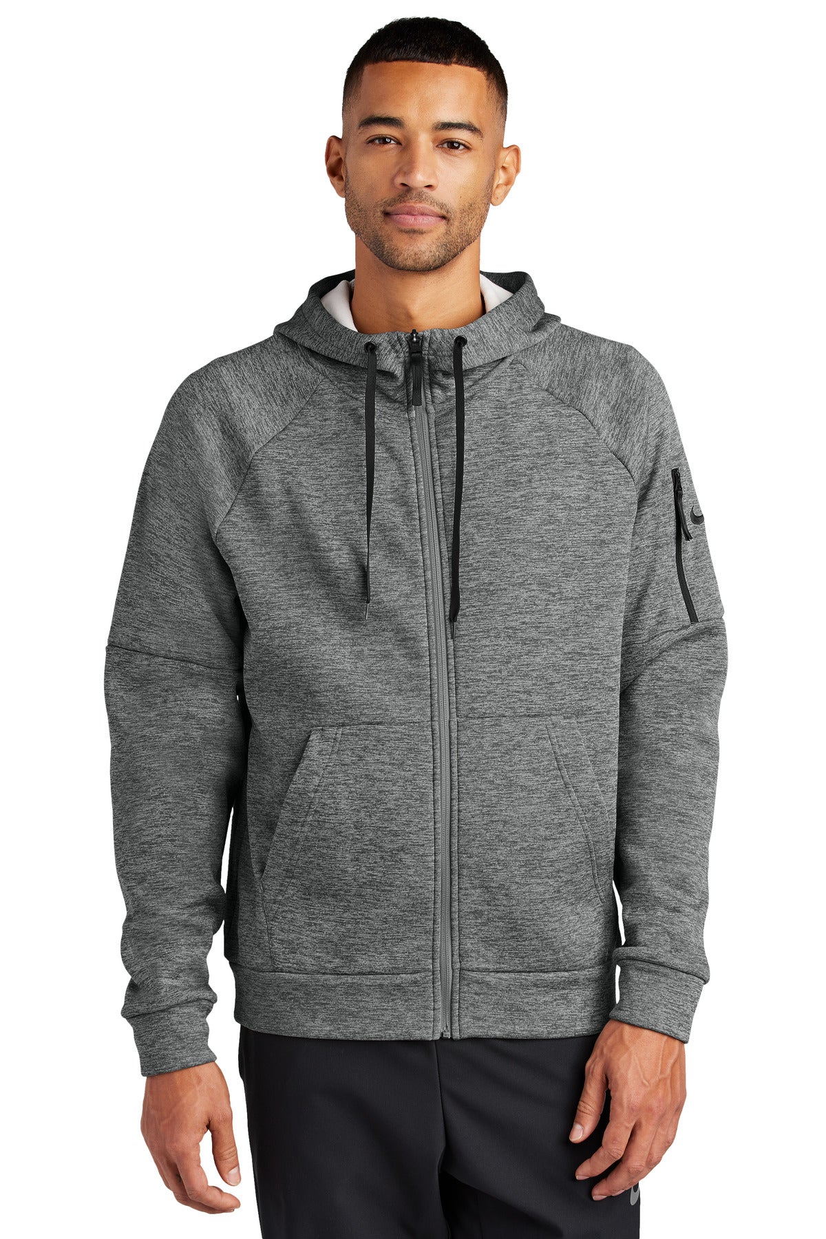 Nike Therma-FIT Pocket Full-Zip Fleece Hoodie - Charcoal Heather