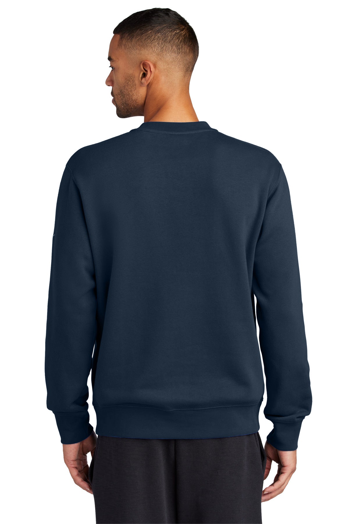 Nike Club Fleece Sleeve Swoosh Crew - Midnight Navy
