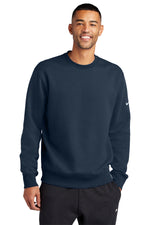 Nike Club Fleece Sleeve Swoosh Crew - Midnight Navy