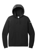 Nike Women's Club Fleece Sleeve Swoosh Pullover Hoodie - Black
