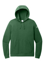 Nike Women's Club Fleece Sleeve Swoosh Pullover Hoodie - Gorge Green