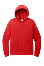 Nike Women's Club Fleece Sleeve Swoosh Pullover Hoodie - University Red