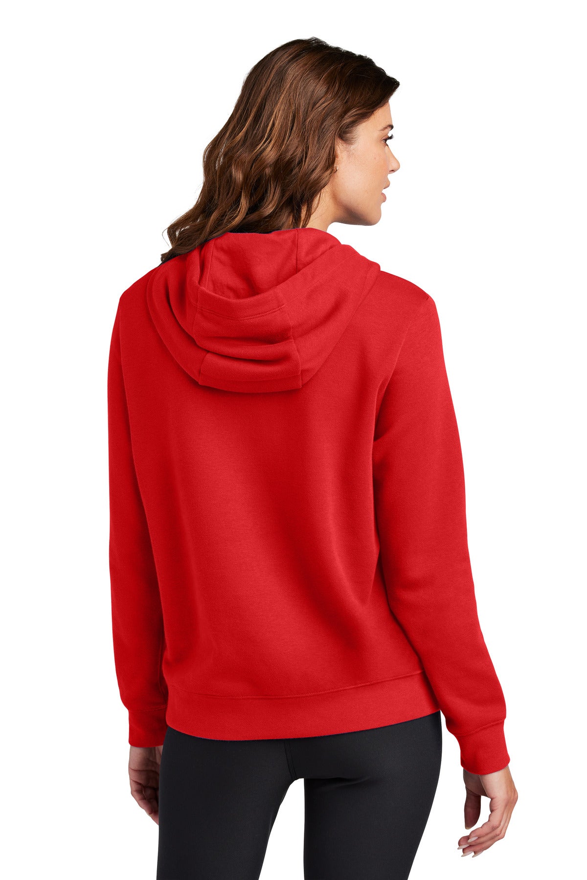 Nike Women's Club Fleece Sleeve Swoosh Pullover Hoodie - University Red