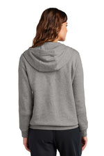 Nike Women's Club Fleece Sleeve Swoosh Full-Zip Hoodie - Charcoal Heather