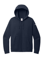 Nike Women's Club Fleece Sleeve Swoosh Full-Zip Hoodie - Midnight Navy