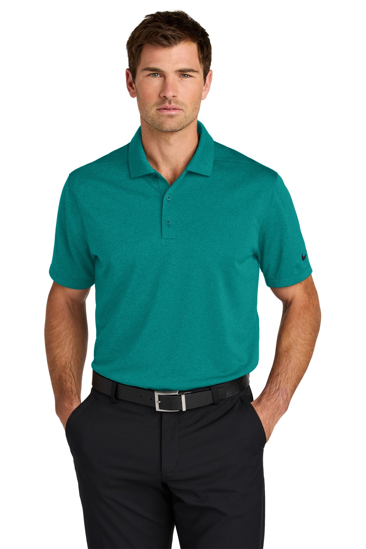 Nike Dri-FIT Smooth Heather Polo - Bright Spruce Heather