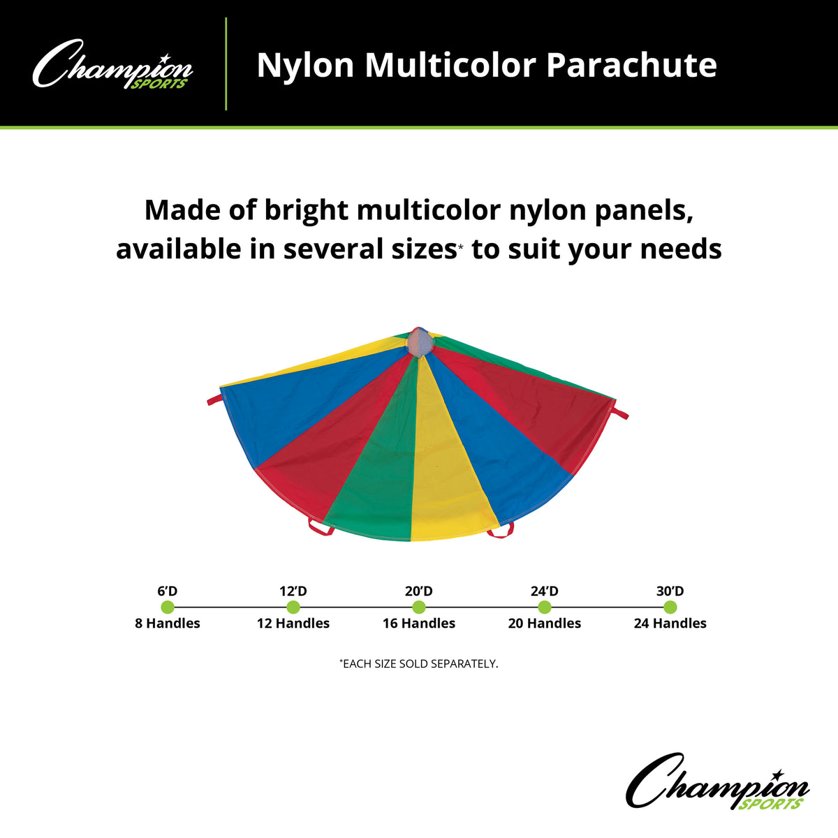 Champion Sports Nylon Multicolor Parachute