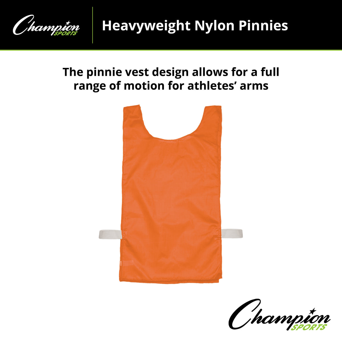 Champion Sports Heavyweight Nylon Pinnies, Youth - Dozen