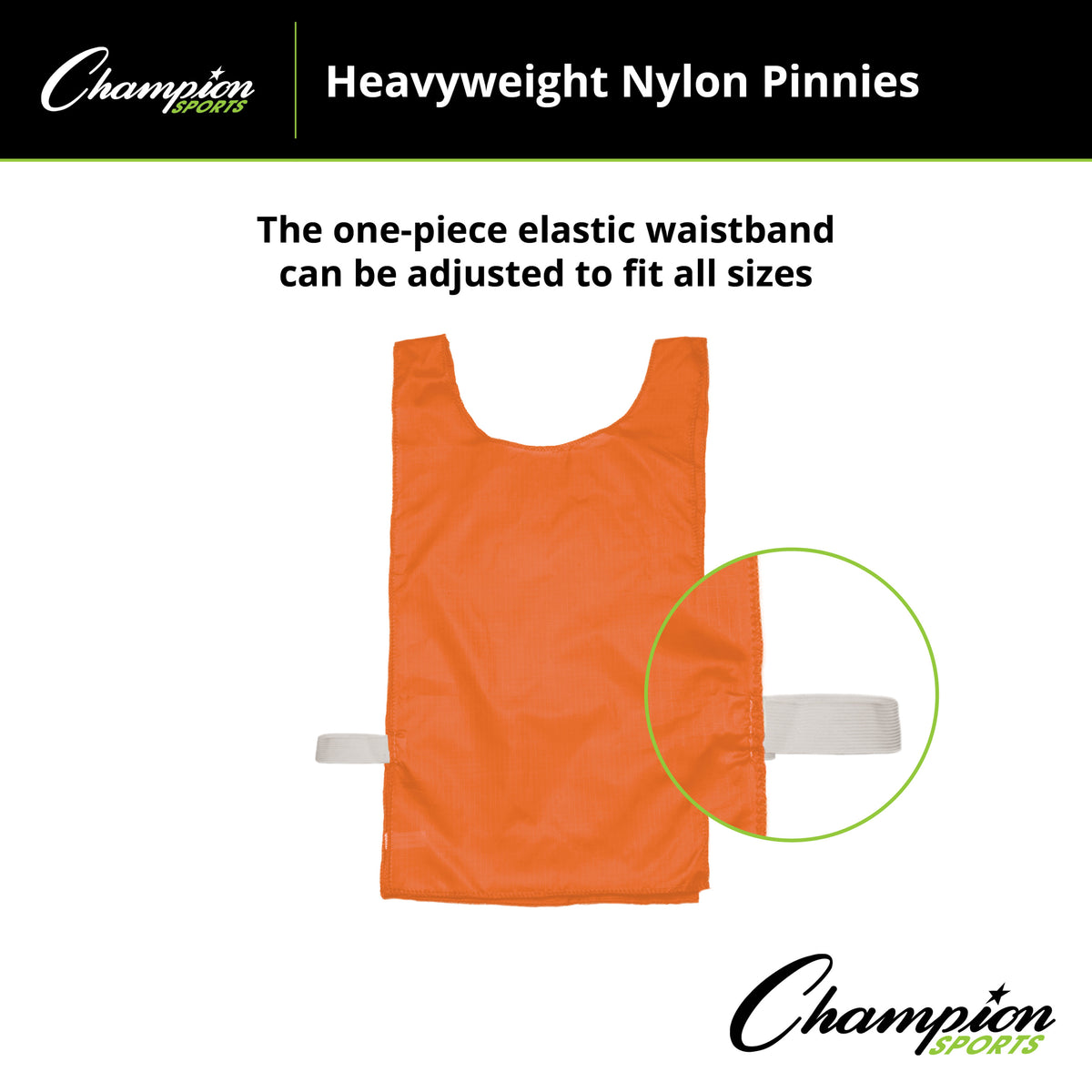 Champion Sports Heavyweight Nylon Pinnies, Youth - Dozen