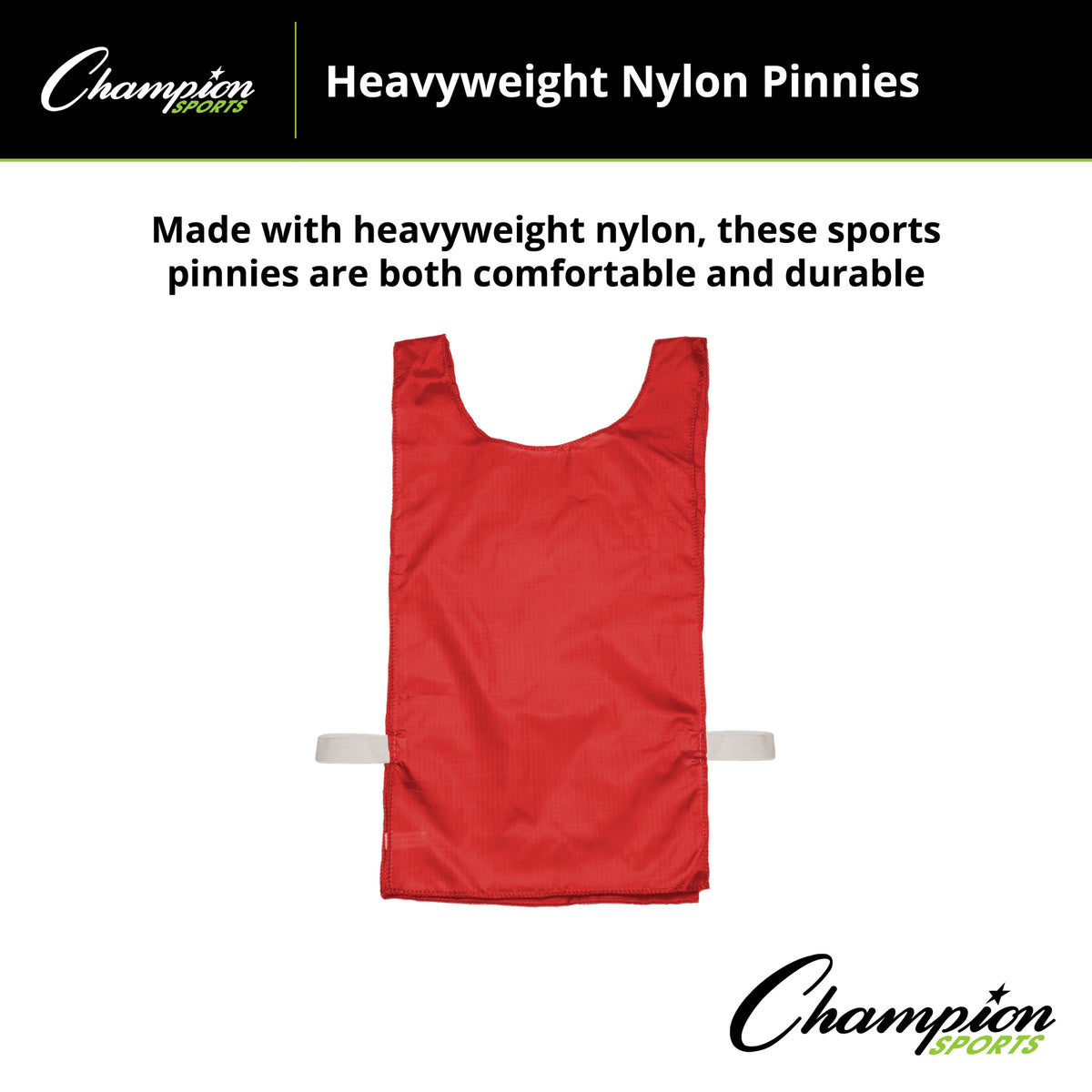 Champion Sports Heavyweight Nylon Pinnies, Youth - Dozen